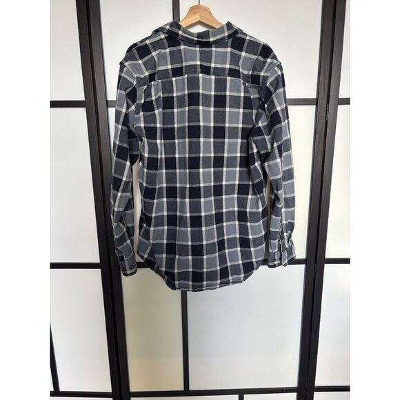 Carhartt Original Fit Blue Plaid Button Down Shirt Men's Medium Cowboy Western - Picture 9 of 13